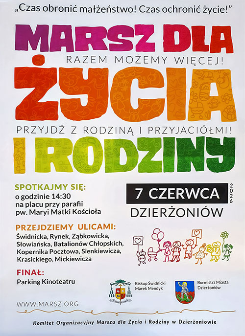 Marsze dla Życia i Rodziny - 07.06.2026.
