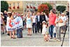 Pielgrzymi z caego wiata na dzieroniowskim rynku -  23.07.2016.