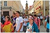 Pielgrzymi z caego wiata na dzieroniowskim rynku -  23.07.2016.
