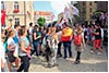 Pielgrzymi z caego wiata na dzieroniowskim rynku -  23.07.2016.