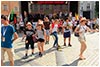 Pielgrzymi z caego wiata na dzieroniowskim rynku -  23.07.2016.