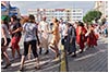 Pielgrzymi z caego wiata na dzieroniowskim rynku -  23.07.2016.