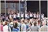 Pielgrzymi z caego wiata na dzieroniowskim rynku -  23.07.2016.